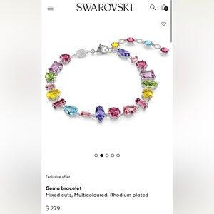 Swarovski Gema Multicolor Crystal Bracelet